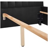 CARRYHOME OBLAZINJENA POSTELJA 200 cm x 180 cm , tekstil črna | Shoptok.si