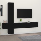 vidaXL 5-dijelni set TV ormarića crni od konstruiranog drva | shoptok.hr