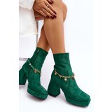 Boto Women's Boots with Heel and Green Chain Tiselo | ePonuda.com