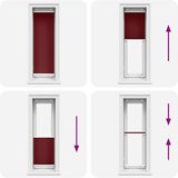 vidaXL Plisirana senčila Bordeaux Red 40x150 cm Širina tkanine 39,4 cm | Shoptok.si