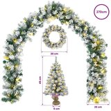  Set mini božićnih drvaca 45 cm 125 LED lampica Topla bijela PVC - Bijela 45 cm s LED svjetlima | shoptok.hr