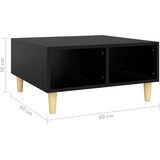  Stolić za kavu crni 60 x 60 x 30 cm od iverice | shoptok.hr