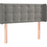  Uzglavlje s ušima svjetlosivo 93x16x78/88 cm baršunasto | shoptok.hr