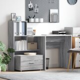 vidaXL Miza Siva sonoma 131.5 x 50 x 106.5 cm Konstruiran les Cene