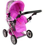 Kolica za lutke + torba 2u1 Stars - sivi | shoptok.hr