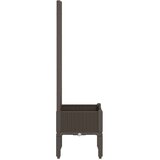  Vrtna sadilica s rešetkom smeđa 40 x 40 x 142 cm PP | Eponuda.com