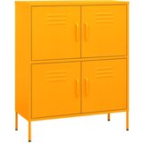 Furnova Omara za shranjevanje gorčično rumena 80x35x101,5 cm jeklo, (21955988) | Shoptok.si