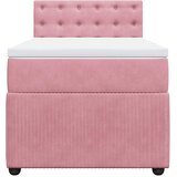 Box spring krevet s madracem ružičasti 90x190 cm baršunasti | shoptok.hr