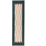 Flair Rugs Ročno tkan volnen tekač v naravni barvi/zelenomoder 60x230 cm Apex Border Wool – | Shoptok.si