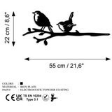 WALLXPERT decorative object figura bird on the branch 03 black | ePonuda.com