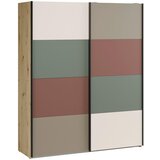 CARRYHOME OMARA Z DRSNIMI VRATI, rjavosiva, peščene barve, terakota, žajbljevo zelena, hrast artisan | Shoptok.si