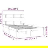  Posteljni okvir iz trdnega lesa 140x190 cm, (20883929) | Shoptok.si
