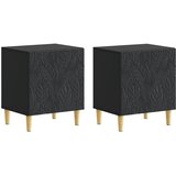  Noćni ormarić 2 pcs Crna 43 x 34,5 x 50 cm Konstruirano drvo | shoptok.hr