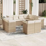 vidaXL 11-dijelni set vrtnih sofa od poliratana s jastucima bež | shoptok.hr
