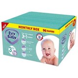 Evy Baby pelene Box 3 midi 5-9kg - 96 kom 3u1 Cijene