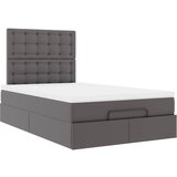 vidaXL Otomanski okvir kreveta s madraca sivi 120x190cm umjetne kože | shoptok.hr