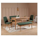 Woody Fashion Trpezarijska klupa Vina Bench 110x48x40cm Bež-Zelena Cijene