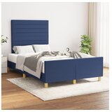  Okvir za krevet s uzglavljem plavi 120 x 200 cm od tkanine | shoptok.hr