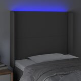  LED uzglavlje sivo 103x16x118/128 cm od umjetne kože | shoptok.hr