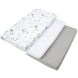 Medi Partners Set of 3 pcs. Fitted Sheet 60x120 cm 100% Cotton Baby Bed Linen Mattress | shoptok.hr