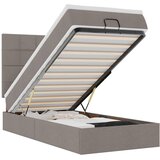  Otomanski okvir kreveta s madraca smeđesivi 90x190cm tkanine | shoptok.hr
