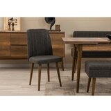 Hanah home vina 02 1053 walnut anthracite (produživi trpezarijski sto, stolice i konzola (5 komada))
