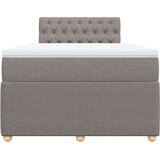 vidaXL Krevet s oprugama i madracem smeđesivi 120 x 190 cm od tkanine | shoptok.hr