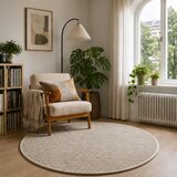  Tepih Bež Ø 120 cm 100% poliester 3 mm Mogu se prati | shoptok.hr