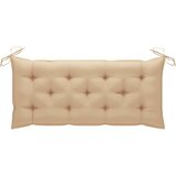  Vrtna klupa s jastukom 120 cm od masivnog bagremovog drva Bež 120 x 50 x 7 cm | shoptok.hr