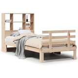 vidaXL Krevet s regalom za knjige bez madraca 100x200 cm borovina | shoptok.hr