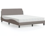  Krevet s madracem Dover smeđesivi 140 x 190 cm od tkanine | shoptok.hr