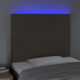  LED uzglavlje smeđesivo 90x5x118/128 cm od tkanine | shoptok.hr