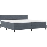  Krevet s opruga kutije Tamno siva 200 x 200 cm Baršun | shoptok.hr