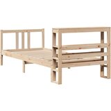 vidaXL Okvir kreveta s uzglavljem 90 x 190 cm od borovine | shoptok.hr