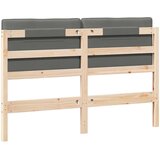 vidaXL Tapecirano vzglavje z vzglavjem Rjava in svetlo siva 140 cm | Shoptok.si