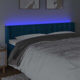  LED uzglavlje tamnoplavo 203x16x78/88 cm baršunasto | shoptok.hr