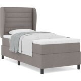 Box spring postelja z vzmetnico v taupe barvi, 90x190 cm, tkanina, (22052284) | Shoptok.si