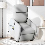 Maison Chic masažni naslanjač - Relax naslanjač s funkcijo vstajanja sivo blago, (22134240) | Shoptok.si