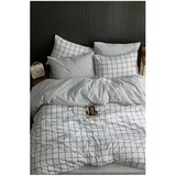 Mila Home Bijela posteljina za bračni krevet/za produženi krevet s uključenom plahtom/4-dijelna 200x220 cm Geometric –