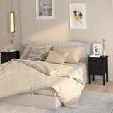 vidaXL noćni ormarići 2 kom Crno 40x35x61,5 cm od masivne borovine Cijene