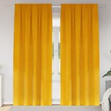  Zavjese za zamračivanje 2 pcs Žuta 140 x 260 cm Baršun | shoptok.hr