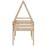 vidaXL Visoki krevet s krovom 75 x 190 cm od masivne borovine | shoptok.hr