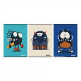 STREET Zvezek Monsters A5 črte z robom | Shoptok.si
