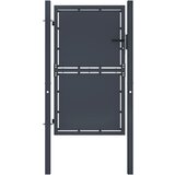 vidaXL Vrtna vrata iz jekla 100x150 cm antracitna | Shoptok.si