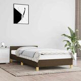 Maison Chic Posteljni okvir - Enojna postelja - Postelja za odrasle brez vzmetnice temno rjav 100x200 cm blago-J7741, (21766797) | Shoptok.si