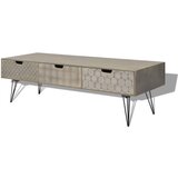  The Living Store TV omarica s 3 predali 120x40x36 cm siva - TV Stojalo, (21499206) | Shoptok.si