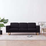 The Living Store Kavč trosed iz blaga črn - Zofa, (21662906) | Shoptok.si