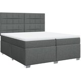  Krevet s oprugama i madracem tamnosivi 200 x 200 cm od tkanine | shoptok.hr
