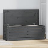 vidaXL Škatla za shranjevanje siva 89x36,5x33 cm trdna borovina | Shoptok.si