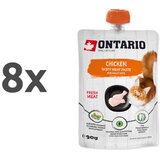 Ontario Cat pasta s piščancem 8 x 90 g Cene